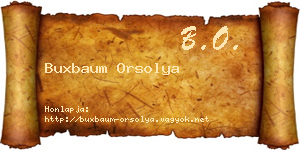 Buxbaum Orsolya névjegykártya